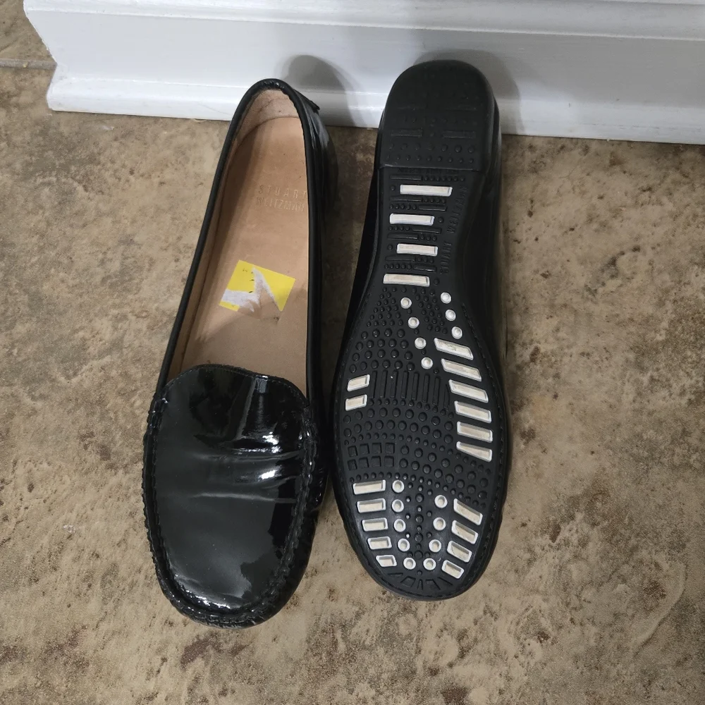Stuart Weitzman Patent Leather Loafers Size 7 - Picture 4 of 9